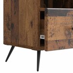 vidaXL Meuble TV Bois ancien 102 x 34 5 x 50 cm Bois d'ingénierie