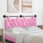 vidaXL Tête de lit suspendue Rose Tissu