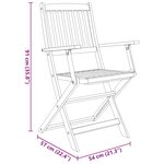 vidaXL Ensemble à manger de jardin pliable 5 Pièces Bois d'acacia solide