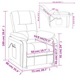 vidaXL Fauteuil électrique de massage Gris foncé Tissu