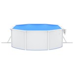 vidaXL Piscine ovale avec parois en acier 490x360x120 cm Blanc