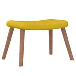 vidaXL Chaise de relaxation avec repose-pied Jaune moutarde Velours