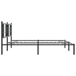 vidaXL Cadre de lit métal sans matelas avec tête de lit noir 183x213cm
