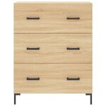 vidaXL Buffet haut Chêne sonoma 69 5x34x180 cm Bois d'ingénierie