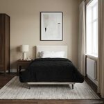 vidaXL Duvet d'été simple Matelassé Noir 140 x 220 cm