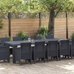 vidaXL Ensemble de salle à manger pour jardin 13 Pièces Anthracite