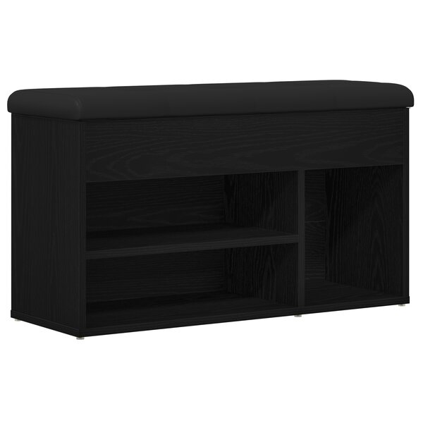 Banc de rangement vidaXL Chêne noir 80x30x45 cm Bois aggloméré