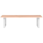 vidaXL Étagère de vasque murale acier et bois de chêne massif