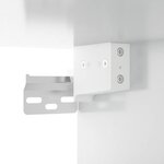 vidaXL Tables de chevet murales 2 Pièces blanc brillant 35x35x20 cm