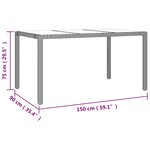 vidaXL Ensemble de bistro de jardin 7 Pièces coussins marron poly rotin