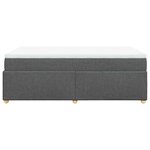 vidaXL Sommier à lattes de lit avec matelas gris foncé 120x190cm tissu