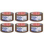 Ruban Adhésif Polypro STRONG 52 microns - H50 mm x L66m Havane x 6 TESA