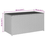 vidaXL Boîte de rangement de jardin résine tressée 100x50x50 cm noir