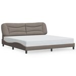vidaXL Cadre de lit sans matelas Hvar taupe 200x200 cm tissu