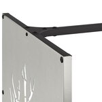 vidaXL Portant de bois de chauffage 40x40x40 cm acier inoxydable