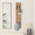 vidaXL Porte-manteau mural chêne artisanal 20 x 1.5 x 100 cm