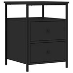 vidaXL Tables de chevet 2 Pièces noir 44x45x60 cm bois d’ingénierie