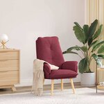 vidaXL Fauteuil relaxant Rouge vin Tissu