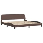 vidaXL Lit avec matelas Dover marron 200x200 cm similicuir