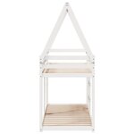 vidaXL Lit superposé avec toit blanc 90x190 cm bois massif de pin
