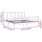 vidaXL Cadre de lit sans matelas 200x200 cm bois massif