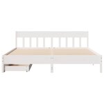 vidaXL Cadre de lit sans matelas blanc 200x200 cm bois massif de pin