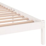 vidaXL Cadre de lit Bois massif de pin 140x200 cm Blanc