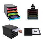 Module De Classement Big Box 4 Tiroirs Office - Noir - Exacompta