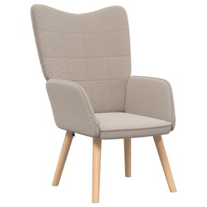Fauteuil Relaxant VidaXL en Tissu Peluche Gris Clair