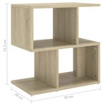 vidaXL Tables de chevet 2Pièces chêne sonoma 50x30x51 5cm bois ingénierie