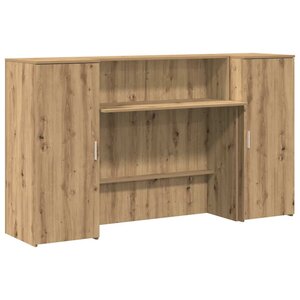 vidaXL Bureau réception chêne artisanal 180x50x103 5cm bois ingénierie