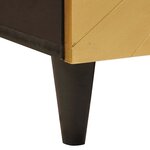 vidaXL Armoire d'évier avec étagère Noir et or 62 x 33 x 58 cm