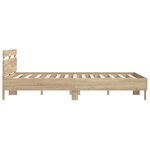 vidaXL Cadre de lit avec LED Sonoma 152 x 203 cm Bois d'ingénierie