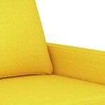vidaXL Canapé à 2 places Jaune clair 140 cm Tissu