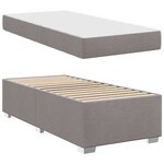 vidaXL Cadre de lit avec matelas Taupe 80 x 200 cm tissu
