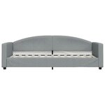 vidaXL Lit de jour avec matelas gris clair 80x200 cm tissu