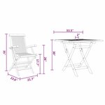 vidaXL Set de salle à manger de jardin 2 Pièces Marron