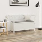 vidaXL Banc Blanc 107x45x75 5 cm Bois de sapin solide