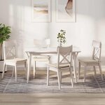 vidaXL Coussins de siège 4 Pièces Crème 40 x 40 x 3 cm