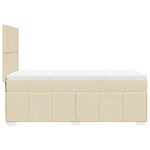 vidaXL Sommier à lattes de lit et matelas Crème 90x190 cm Tissu