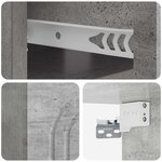 vidaXL Cabinet de chevet mural 2 Pièces Gris béton 49 x 34 5 x 20 cm