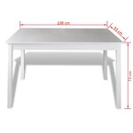 vidaXL Ensemble de salle à manger 5 Pièces Blanc