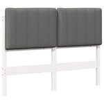 vidaXL Tête de lit capitonnée Blanc et gris clair 120 cm Pin massif