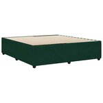 vidaXL Cadre de lit sans matelas vert foncé 180x200 cm velours