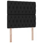 vidaXL Lit avec rangement et matelas Noir 100 x 200 cm Polyester