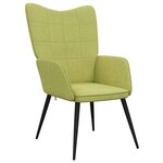 vidaXL Chaise de relaxation Vert Tissu