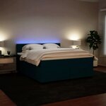 vidaXL Sommier à lattes de lit et matelas bleu 180x200 cm velours