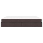 vidaXL Cadre de lit avec stockage Marron foncé 200 x 200 cm tissu