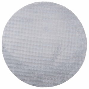 vidaXL Tapis de surface Rond HUARTE Gris Ø 160 CM Polyester