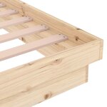vidaXL Cadre de lit Bois massif 140x200 cm